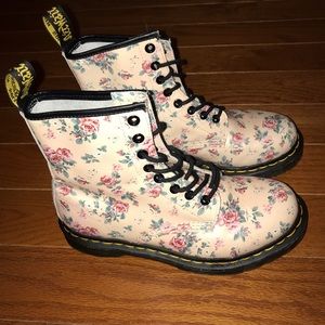 LIMITED EDITION Floral Doc Marten Combat Boots
